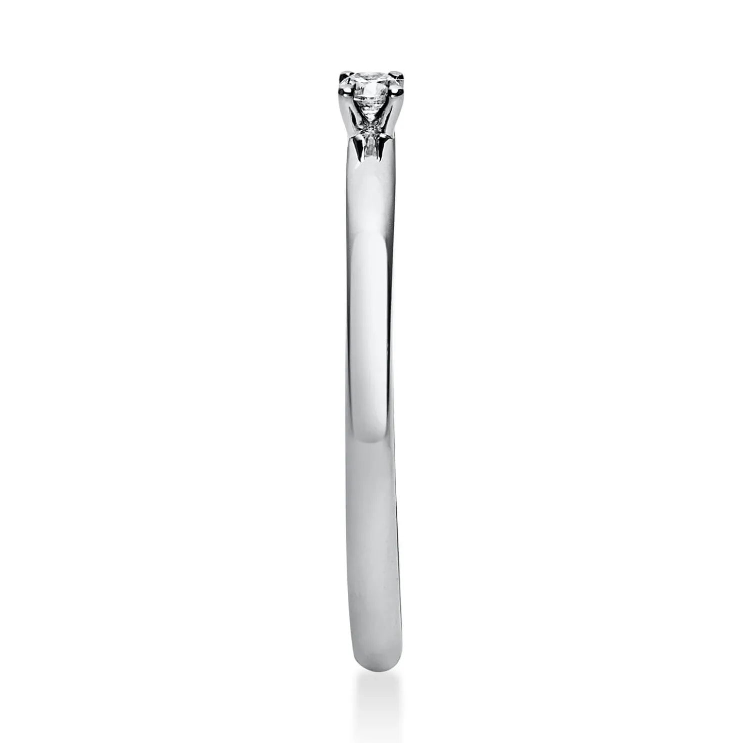 Solitär Ring Damenring aus 950 Platin mit Diamant Brillant 0,05 Ct 4er-Krappe