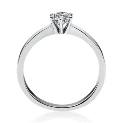 Solitär Ring Damenring aus 950 Platin mit Diamant Brillant 0,40 Ct. 6er-Krappe