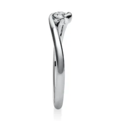 Solitär Ring Damenring aus 950 Platin mit Diamant Brillant 0,10 Ct.