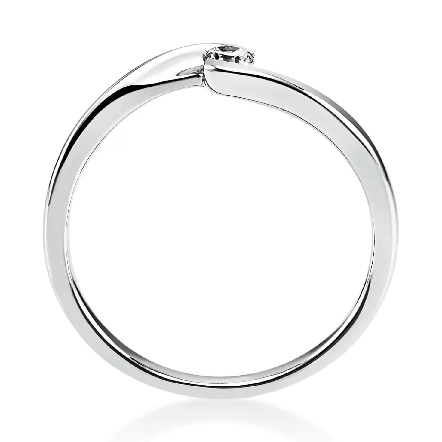 Solitär Ring Damenring aus 950 Platin mit Diamant Brillant 0,10 Ct.