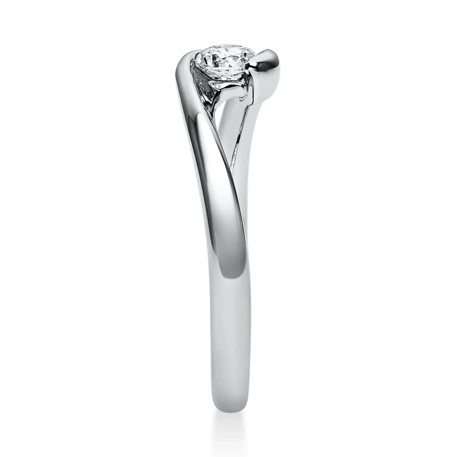 Solitär Ring Damenring aus 950 Platin mit Diamant Brillant 0,20 Ct. B: 2,2mm