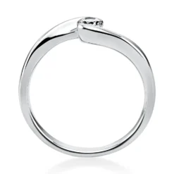 Solitär Ring Damenring aus 950 Platin mit Diamant Brillant 0,20 Ct. B: 2,2mm