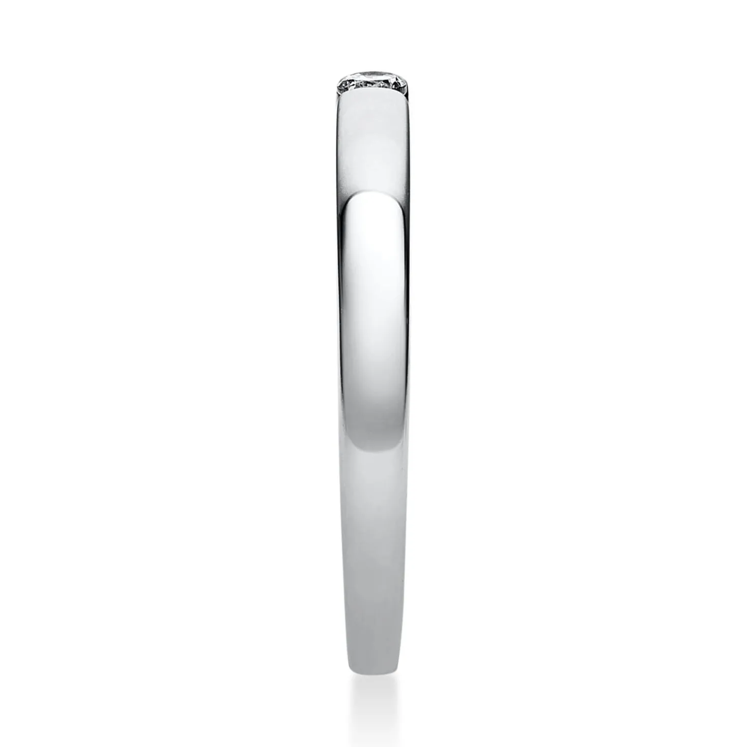 Solitär Ring Damenring aus 950 Platin mit Diamant Brillant 0,06 Ct.