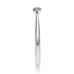 Solitär Ring Damenring aus 950 Platin mit Diamant Brillant 0,05 Ct 6er-Krappe