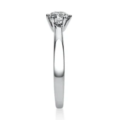 Solitär Ring Damenring aus 950 Platin mit Diamant Brillant 0,50 Ct. 6er-Krappe