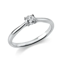 Solitär Ring Damenring aus 950 Platin mit Diamant Brillant 0,30 Ct. 4er-Krappe
