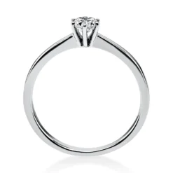 Solitär Ring Damenring aus 950 Platin mit Diamant Brillant 0,25 Ct 6er-Krappe
