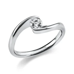 Solitär Ring Damenring aus 950 Platin mit Diamant Brillant 0,25 Ct.