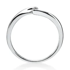 Solitär Ring Damenring aus 950 Platin mit Diamant Brillant 0,05 Ct.