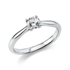 Solitär Ring Damenring aus 950 Platin mit Diamant Brillant 0,40 Ct. 4er-Krappe