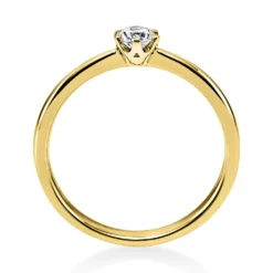 Solitär Ring Damenring 585 Gold Gelbgold Diamant Brillant 0,20 Ct. 6er-Krappe