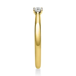 Solitär Ring Damenring 585 Gold Gelbgold mit Diamant Brillant 0,15 Ct 4er-Krappe