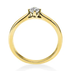 Solitär Ring Damenring 585 Gold Gelbgold Diamant Brillant 0,20 Ct. 4er-Krappe