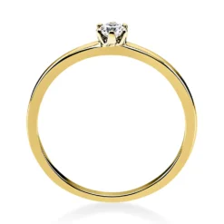 Solitär Ring Damenring 585 Gold Gelbgold Diamant Brillant 0,10 Ct. 6er-Krappe