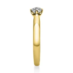 Solitär Ring Damenring 750 Gold Gelbgold mit Diamant Brillant 0,25 Ct 4er-Krappe