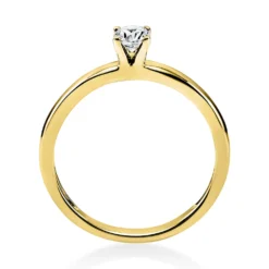Solitär Ring Damenring 750 Gold Gelbgold Diamant Brillant 0,20 Ct. 4er-Krappe