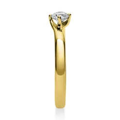 Solitär Ring Damenring 750 Gold Gelbgold mit Diamant Brillant 0,25 Ct 4er-Krappe
