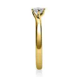 Solitär Ring Damenring 750 Gold Gelbgold Diamant Brillant 0,20 Ct. 4er-Krappe