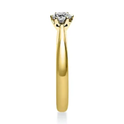 Solitär Ring Damenring 585 Gold Gelbgold Diamant Brillant 0,30 Ct. 6er-Krappe