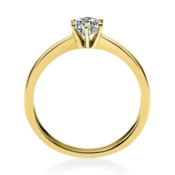 Solitär Ring Damenring 750 Gold Gelbgold Diamant Brillant 0,40 Ct. 6er-Krappe