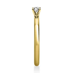 Solitär Ring Damenring 750 Gold Gelbgold mit Diamant Brillant 0,15 Ct 4er-Krappe