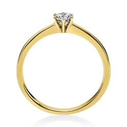 Solitär Ring Damenring 750 Gold Gelbgold Diamant Brillant 0,20 Ct. 6er-Krappe