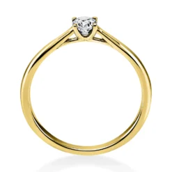 Solitär Ring Damenring 750 Gold Gelbgold Diamant Brillant 0,20 Ct. 4er-Krappe