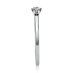 Solitär Ring Damenring 750 Gold Weißgold Diamant Brillant 0,10 Ct. 6er-Krappe