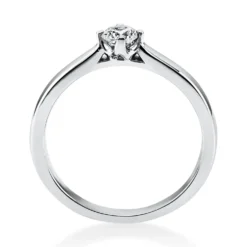 Solitär Ring Damenring 585 Gold Weißgold Diamant Brillant 0,20 Ct. 4er-Krappe