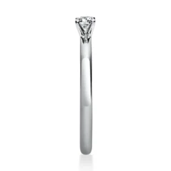 Solitär Ring Damenring 750 Gold Weißgold mit Diamant Brillant 0,15 Ct 4er-Krappe
