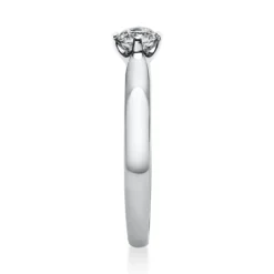 Solitär Ring Damenring 750 Gold Weißgold mit Diamant Brillant 0,25 Ct 4er-Krappe