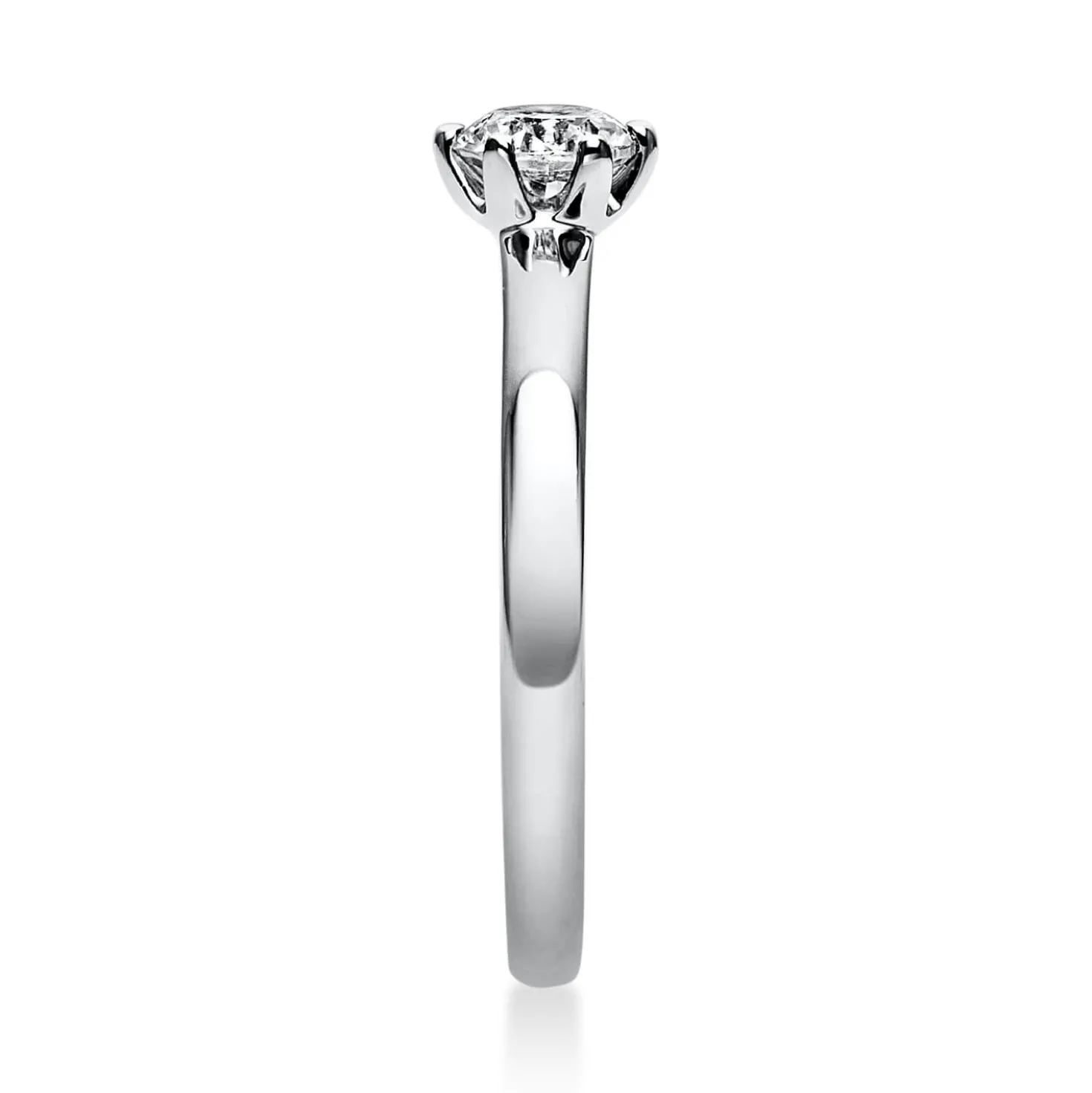 Solitär Ring Damenring 750 Gold Weißgold Diamant Brillant 0,40 Ct. 6er-Krappe