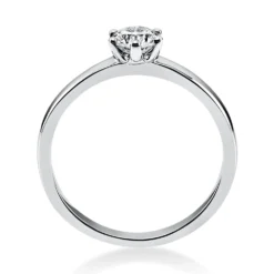 Solitär Ring Damenring 750 Gold Weißgold Diamant Brillant 0,40 Ct. 6er-Krappe