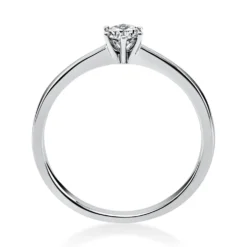 Solitär Ring Damenring 585 Gold Weißgold Diamant Brillant 0,20 Ct. 6er-Krappe