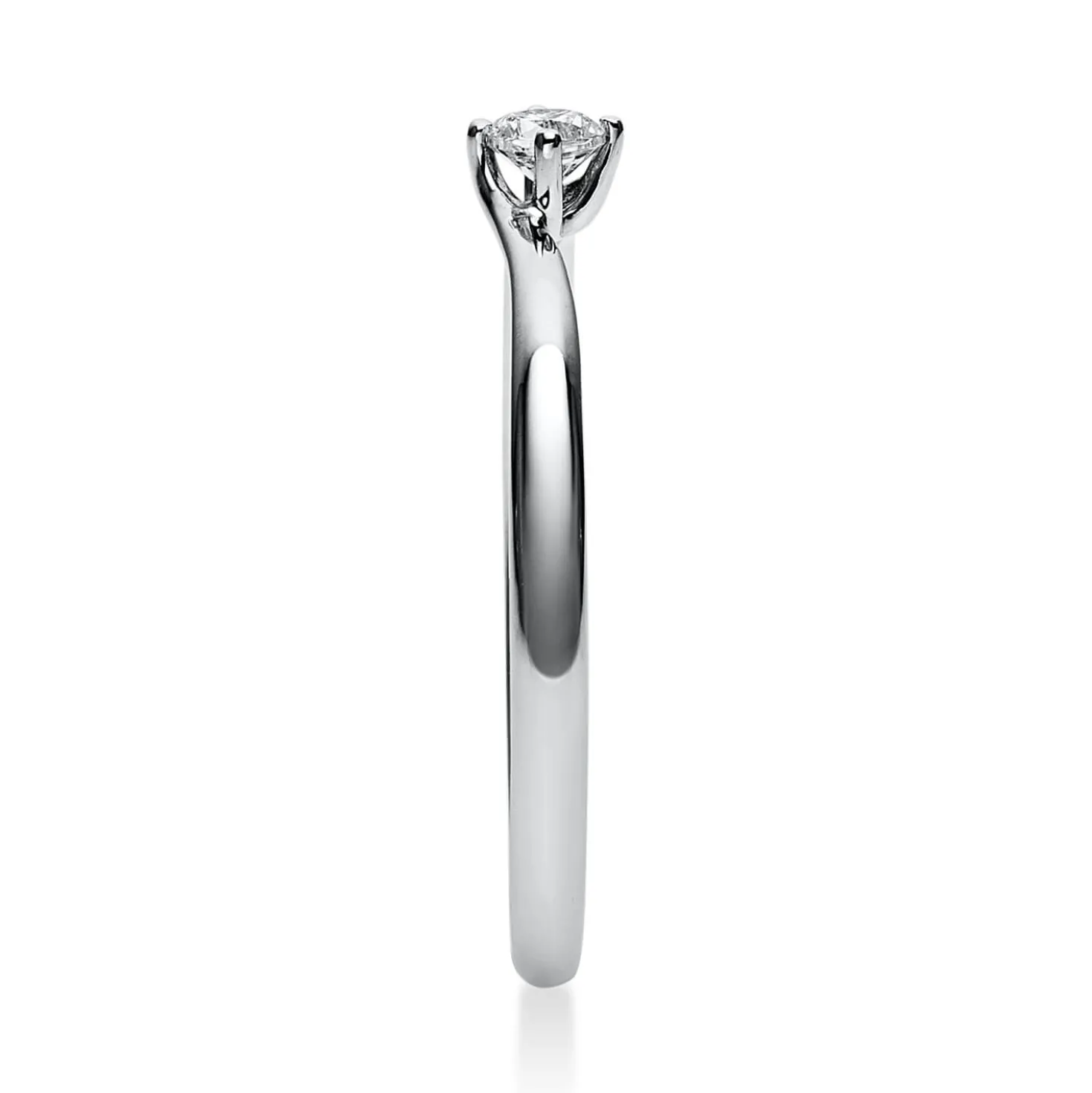 Solitär Ring Damenring 585 Gold Weißgold Diamant Brillant 0,10 Ct. 4er-Krappe