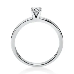 Solitär Ring Damenring 750 Gold Weißgold Diamant Brillant 0,20 Ct. 4er-Krappe