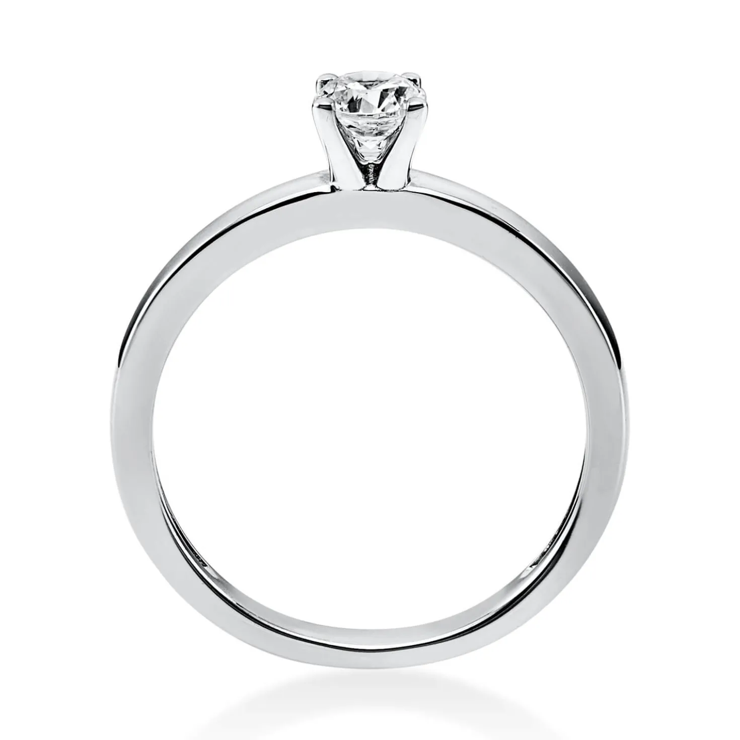 Solitär Ring Damenring 750 Gold Weißgold Diamant Brillant 0,30 Ct. 4er-Krappe