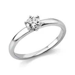 Solitär Ring Damenring 750 Gold Weißgold Diamant Brillant 0,30 Ct. 6er-Krappe