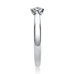 Solitär Ring Damenring 750 Gold Weißgold Diamant Brillant 0,20 Ct. 4er-Krappe