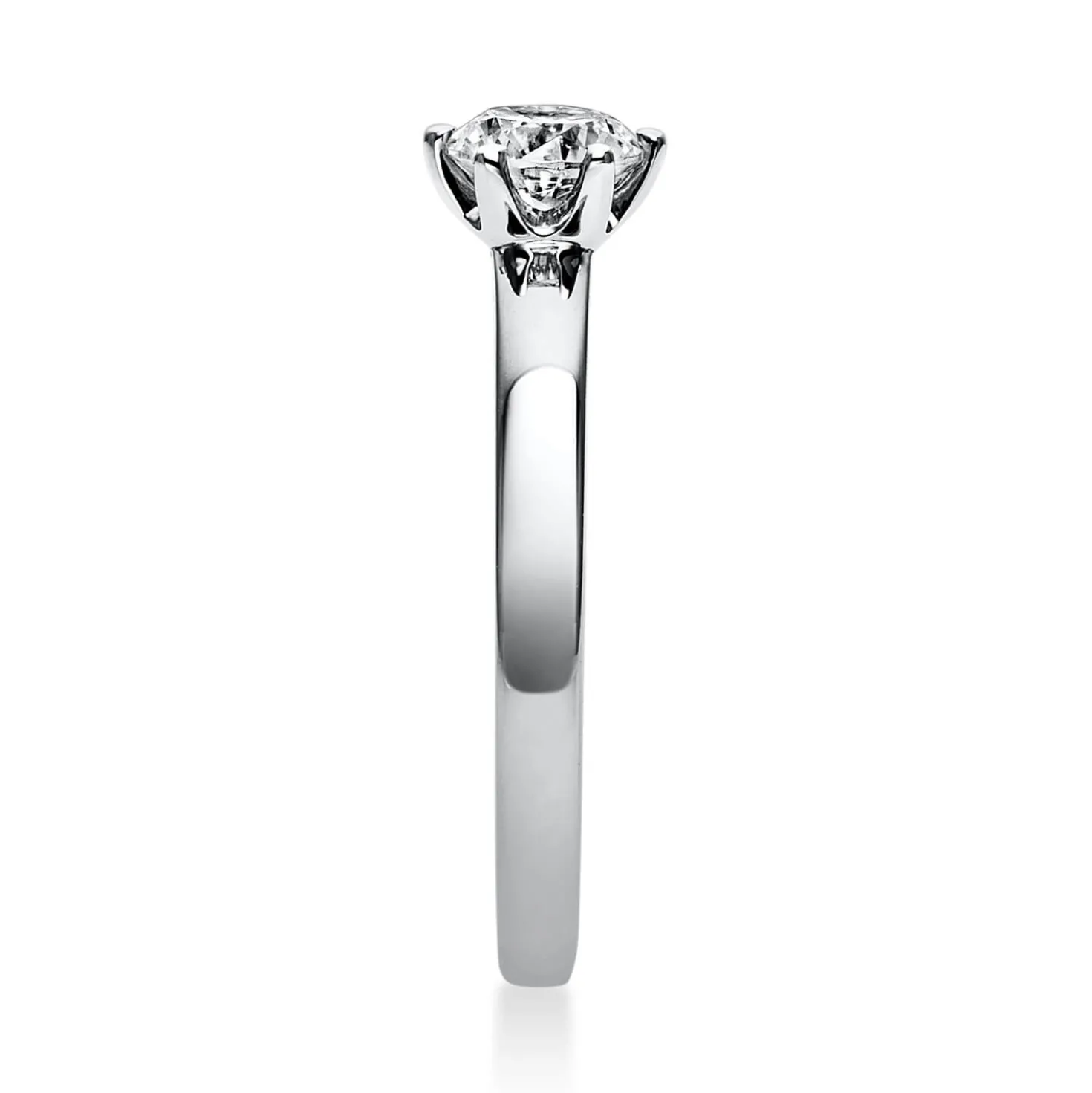Solitär Ring Damenring 585 Gold Weißgold Diamant Brillant 0,50 Ct. 6er-Krappe