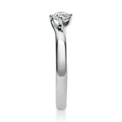 Solitär Ring Damenring 585 Gold Weißgold mit Diamant Brillant 0,25 Ct 4er-Krappe