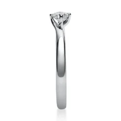 Solitär Ring Damenring 750 Gold Weißgold Diamant Brillant 0,20 Ct. 4er-Krappe