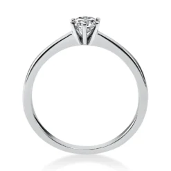 Solitär Ring Damenring 750 Gold Weißgold Diamant Brillant 0,30 Ct. 6er-Krappe