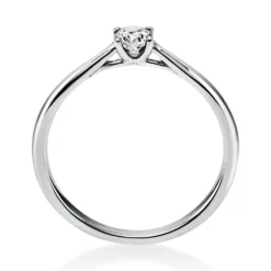 Solitär Ring Damenring 750 Gold Weißgold Diamant Brillant 0,20 Ct. 4er-Krappe