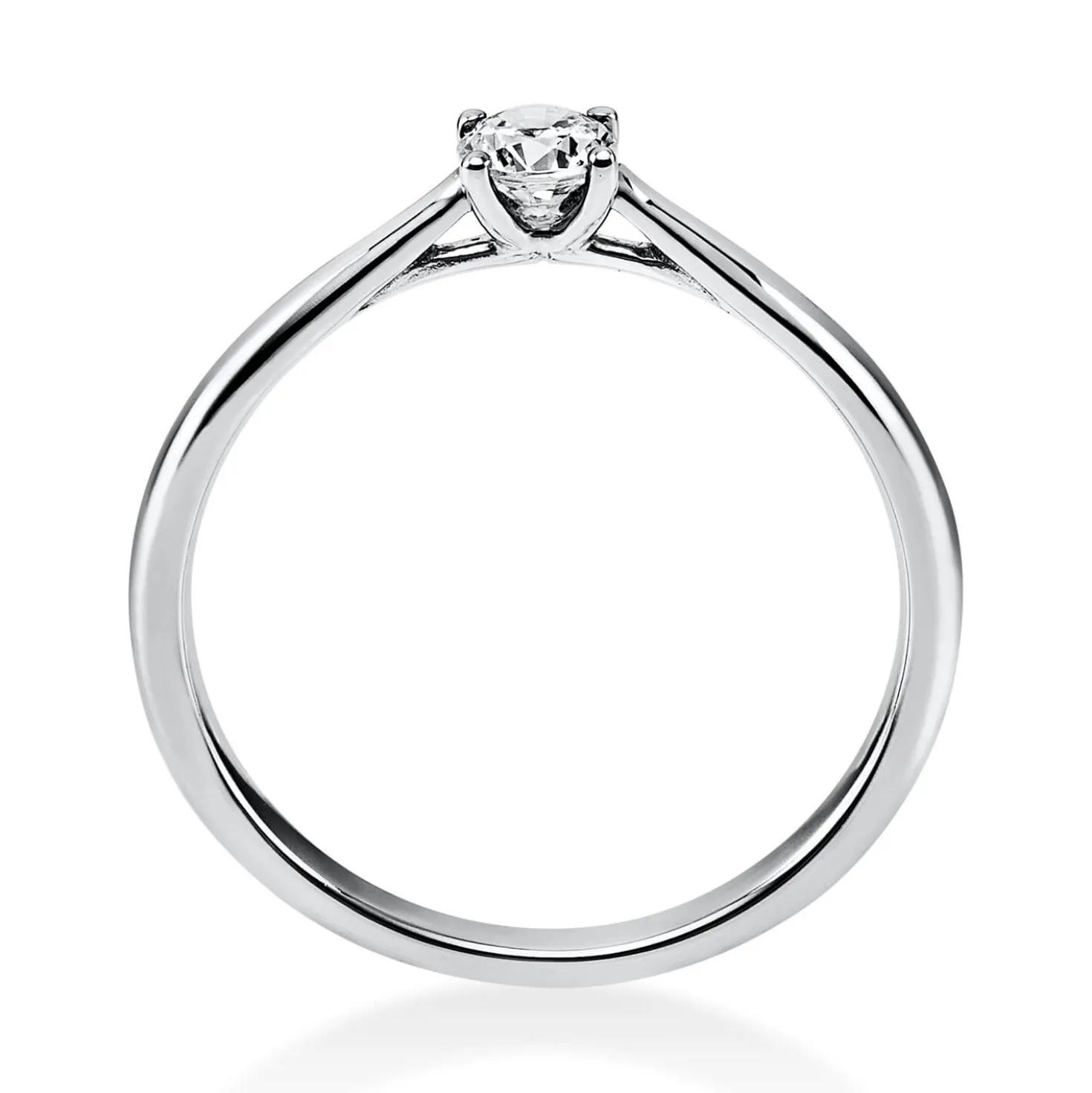 Solitär Ring Damenring 585 Gold Weißgold Diamant Brillant 0,20 Ct. 4er-Krappe