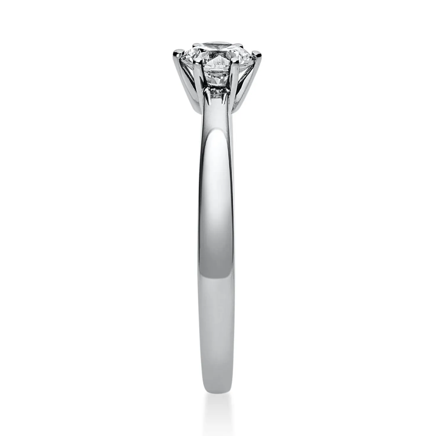 Solitär Ring Damenring 750 Gold Weißgold Diamant Brillant 0,40 Ct. 6er-Krappe