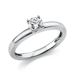 Solitär Ring Damenring 585 Gold Weißgold Diamant Brillant 0,40 Ct. 4er-Krappe
