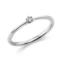 Solitär Ring Damenring 750 Gold Weißgold Diamant Brillant 0,70 Ct. 6er-Krappe