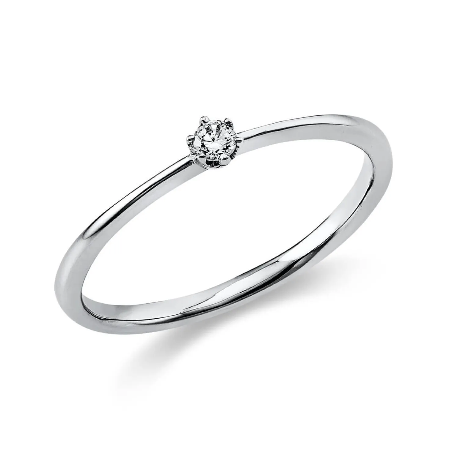 Solitär Ring Damenring 750 Gold Weißgold Diamant Brillant 0,70 Ct. 6er-Krappe