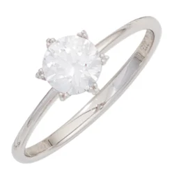 Solitär Ring Damenring mit Zirkonia weiß 333 Gold Weißgold Fingerschmuck